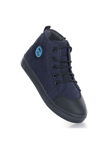 Kiko Kids Kai Fermuarlı Erkek Çocuk Günlük Bot Ayakkabı Lacivert Lacivert