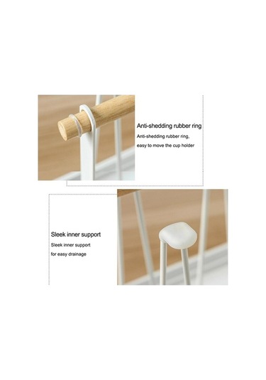 Dancemonkey Demir Mutfak Bardaklık Drenaj Rafı Altın Renk Çok Renkli