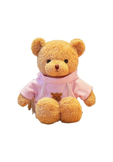 Turki Teddy Ayı Plush Toy Renkli Pillow 50cm Pembe Kazaklı