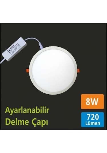 8w Ayarlı Led Panel 1.sınıf Sıva Altı