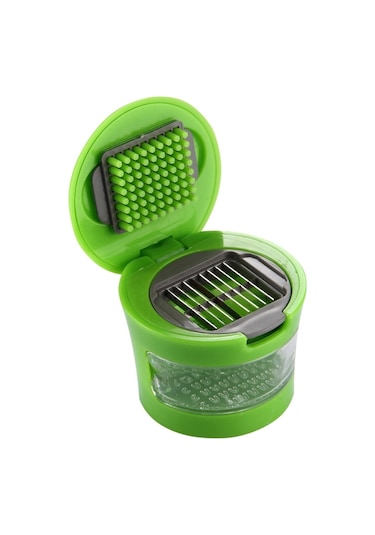 2 Adet Mini Mutfak Aracı Sebze Sarımsak Manuel Dilimleme Yeşil