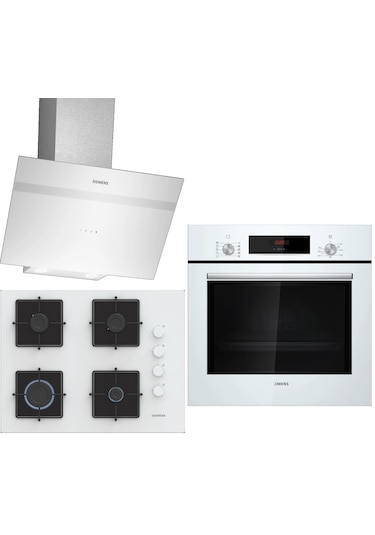 Siemens HB012FBW1T - EO7C2PP30O - LC64KPJ20T Beyaz Ankastre Set