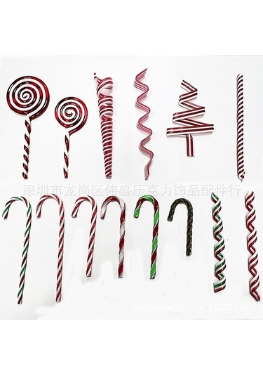 Fortunelane Noel Şeker Takımı - Büyük Boy, Kırmızı Beyaz, Şekerler Ev Dekorasyonu, Dayanıklı