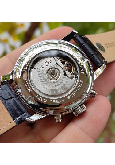 Raymond Star Seri Gümüş Mavi Otomatik Erkek Kol Saati Gümüş