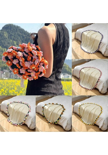 80/110/160 Cm Tığ İşi Çiçekli Battaniye Kendin Yap Hazır Örgü Battaniye Kadınlara Uygun Anneler Günü Buket Doğum Günü si Kırmızı Diğer