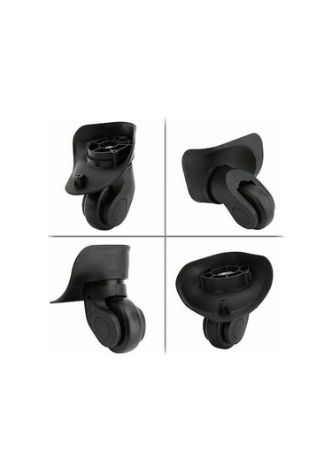 Fastbuy 2 Adet Siyah Sessiz Seyahat Çantası Tekerlek Aksesuarı, Pp+pet Malzeme, 300 Gr Ağırlık -