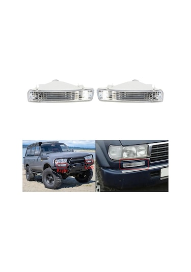 Araba Ön Tampon Dönüş Sinyali Lambası Toyota Land Cruiser 80 Serisi 1991-1998 Lc80 Fj80 Fzj80 Hdj80 Hzj80 4500 Sol Yurt Dışından