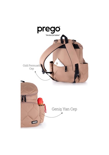 Prego Montana Bebek Bakım Çantası Camel 3084 Camel