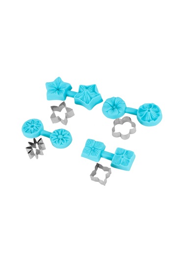 Vkemall 4'lü Silikon Yaprak Ve Çelik Kesici Seti - Kurabiye, Çikolata, Pasta İçin Pratik Fırın Kalıpları Diğer