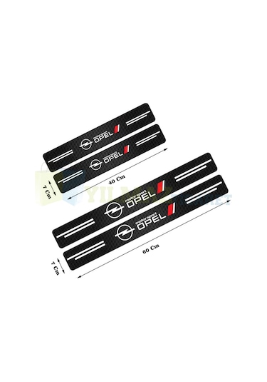 Opel Karbon Kapı Eşiği Koruma Oto Sticker 4 Parça