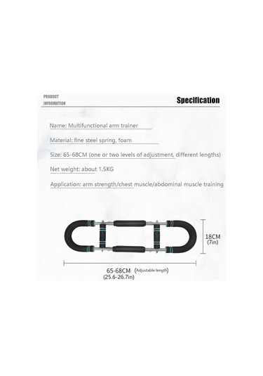 Arm Trainer Ayarlanabilir Önkol Güçlendirici: Ev Fitness İçin Göğüs Egzersiz Ekipmanı Diğer Çok Renkli