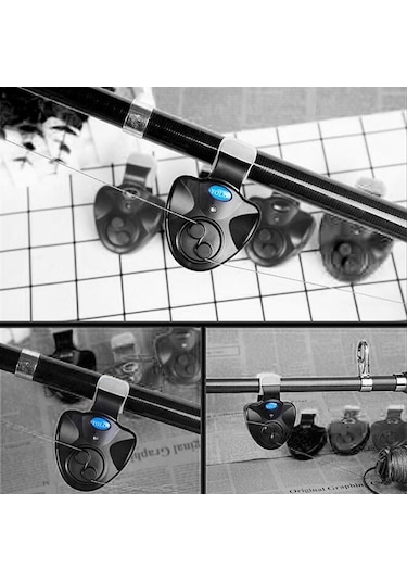 LED Işık Göstergeli Elektronik Balıkçılık Alarmları 4 Adet