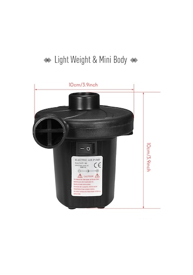 Araba Şişme Pompa Elektrikli Hava Yatağı Kamp Pompası Taşınabilir Hızlı Doldurma