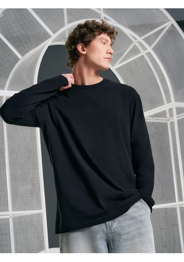 Tvoe Pamuklu Klasik Uzun Kollu Uzun Kollu Üst 249217065 SIYAH