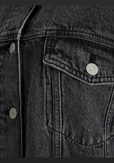 Jack & Jones Kadin Dügme Kapamali Denim Ceket - Orly 12259731 Grey Denim Siyah