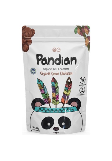 OG natural Organik Pandian Çocuk Çikolatası ve Organik Bebek Bisküvisi Seti