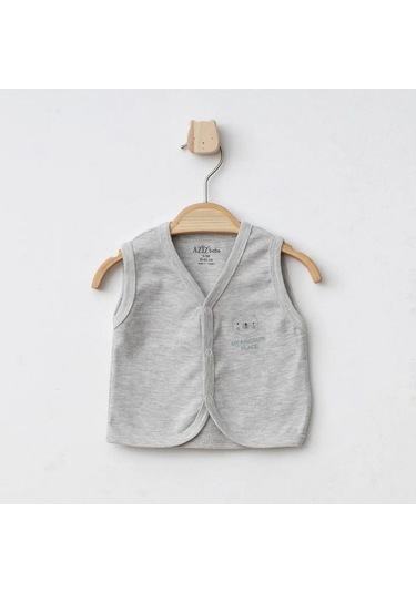Aziz Bebe Bebek Yelek 024323 Gri