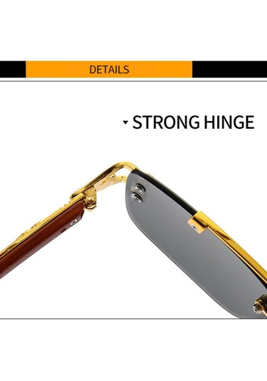 Retro Baskı ÇerçevesizKare Güneş Gözlüğü Kadın Altın Aslan Dekorasyon Güneş Gözlükleri Erkek Gölgelikler Şeffaf