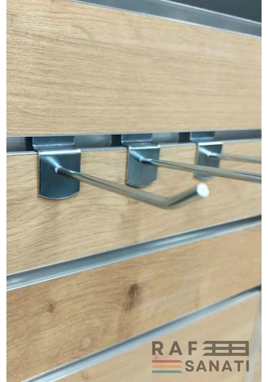 25 Adet Kanallı Pano Kancası 25 Cm Askı Kanca Raf Askısı Aksesuar Galvaniz