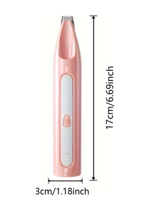 Gateesat Pembe Usb Şarjlı Led Işıklı Kedi Köpek Tırnak Makinesi Kablosuz Hassas Tımar Aleti