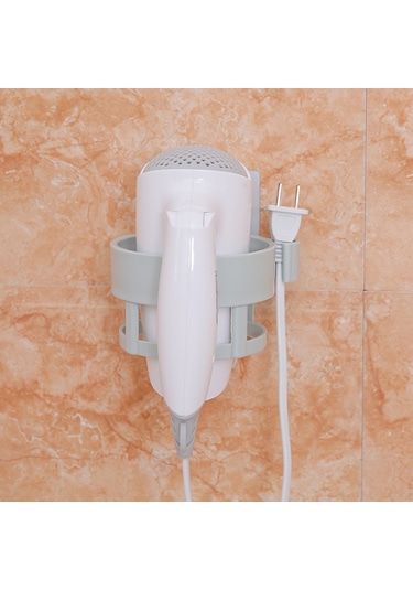 Kosona Banyo Saç Kurutma Makinesi Rafı - Delme Yok, İz Olmayan Yapışkan, Stoklu Satış, Kuzey Avrupa Beji, Abs Malzeme Diğer