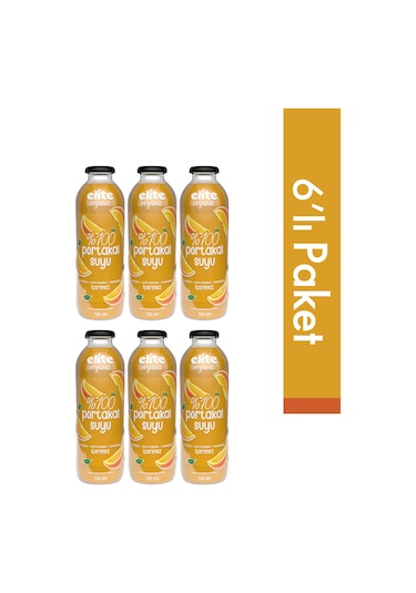6'lı %100 Portakal Suyu 700 Ml