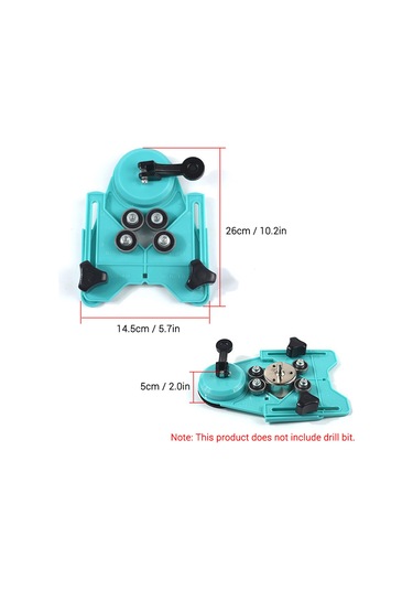 Singree Cam Ve Seramik Delme İçin Sabitleyici, Elektrikli Matkap Kaymasını Önler, Hassas Delik Açma, Mavi, Plastik & Çelik.