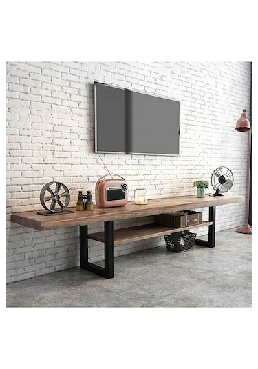 Halevia Metal Ayaklı Ahşap Yeni Tv Ünitesi.