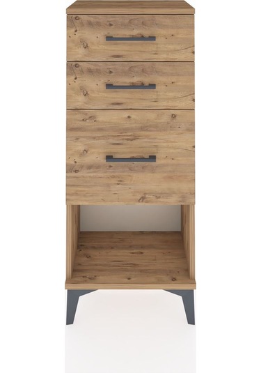 Arges Komodin 3 Çekmeceli 44x30x106 Çam-çam Çam