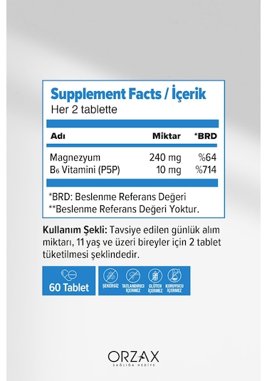Ocean Extramag Magnezyum Taurat + P5p 60 Tablet