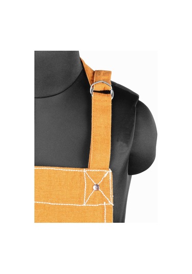 Pamuklu Mutfak Önlüğü Yemek Pişirmek İçin - Erkek Ve Kadın Önlüğü - Ayarlanabilir Yıkanmış Sarı, Diğer