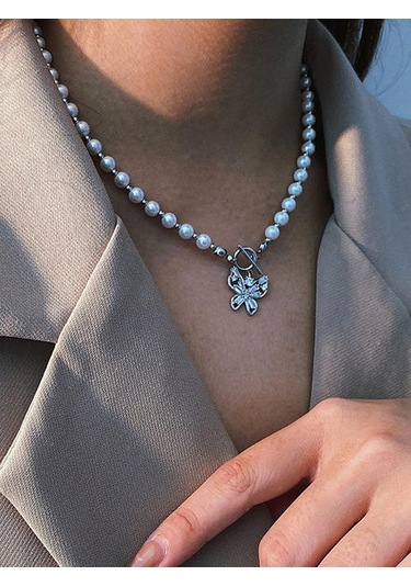 925 Ayar Gümüş Kolye Hediye Kadınlar Için Bildirimi Zincirleri Toka Tasarım Kelebek Kolye Aksesuarları Güzel Kuyumculuk Kolyeler Altın - Gümüş