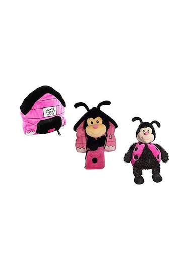 Happy Nappers - 2 İn 1. Peluş Uğur Böceği Ve Ev-Yastık Birarada..