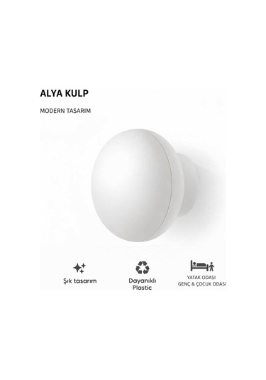 Alya Kulp Beyaz 8 Adet Mobilya Dolapyatak Odası Şifonyer Genç Ve Çocuk Odası Kulpu Beyaz