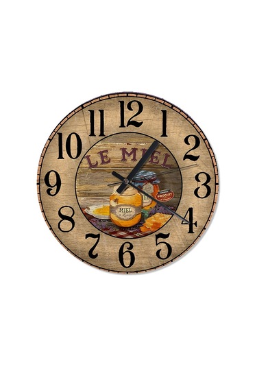 Mutfak İçin Bal Sessiz Duvar Saati Çok Renkli