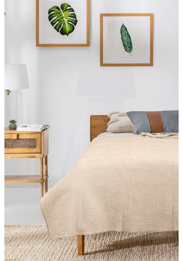 Verra Home Pamuklu Tv Battaniyesi 150 x 200 Bej