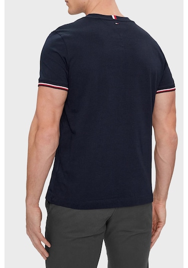 Tommy Hilfiger Sıfır Yaka T-shirt Regular Fit Siyah Siyah
