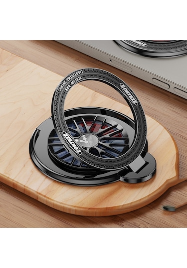 Manyetik Telefon Standı Stres Giderici Cep Telefonu Tutucu Telefon Tutacağı Parmak Döngüsü Kickstand Siyah