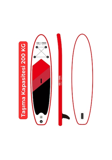 Cawooo Sup Şişme Sörf Tahtası Stand Up Paddle Board 78 320 15 Cm Kırmızı
