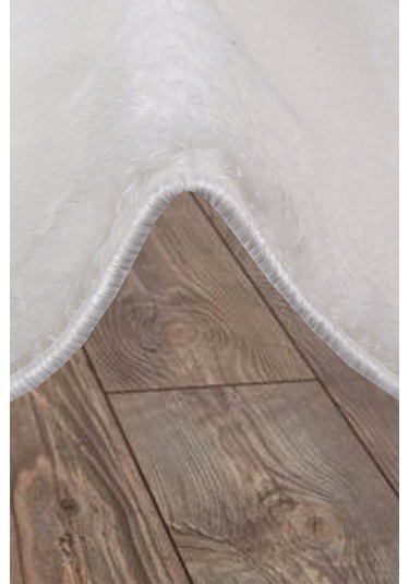 Bonny Home Elite Krem 120x120 Cm Yuvarlak Peluş Banyo Paspası Kaymaz Taban Pufidik Banyo Halısı Krem