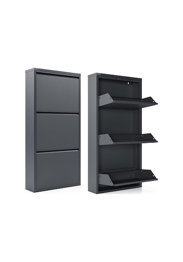 Ceha  3'lü Metal Ayakkabılık - Antrasit K.AYK-3 /AB7024 Antrasit