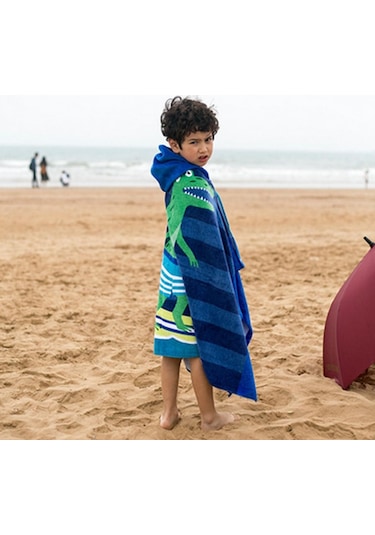 Suntek Yumuşak Emici Çocuk Kapşonlu Banyo/havuz/plaj Havlusu