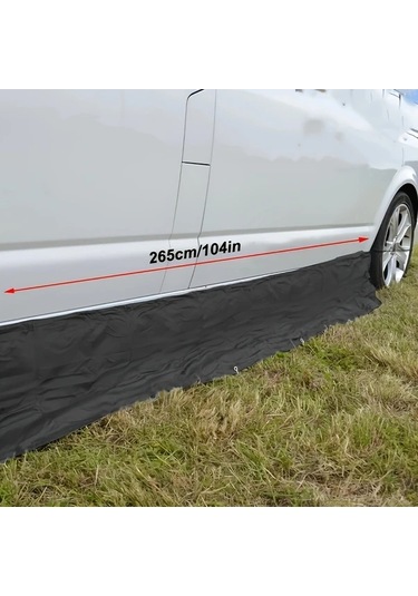 Willowhaven Siyah 1 Takım Polyester Karavan Branda Eteği Ve Rüzgarlık, T5 T6 Vw