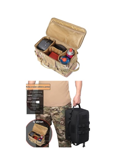 Açık Hava Kamp Pikniği Katlanabilir Taşınabilir Alet Saklama Çantası Çamur