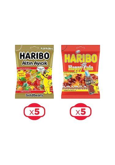 Haribo Altın Ayıcık ve Happy Cola 10 x 80 G