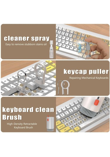 Suofeng Q20 20'li 1 Temizlik Seti: Telefon, Bilgisayar, Klavye Ve Kulaklık İçin Beyaz Sıvılı Temizleme Aleti