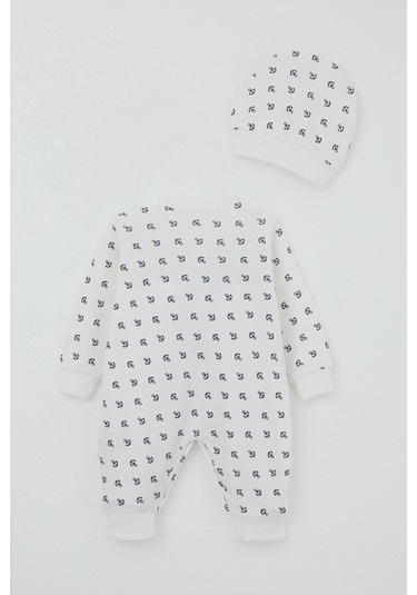 Breeze Bebek Tulum Deniz Temalı Çapa Desenli 0-6 Ay, Ekru Ekru