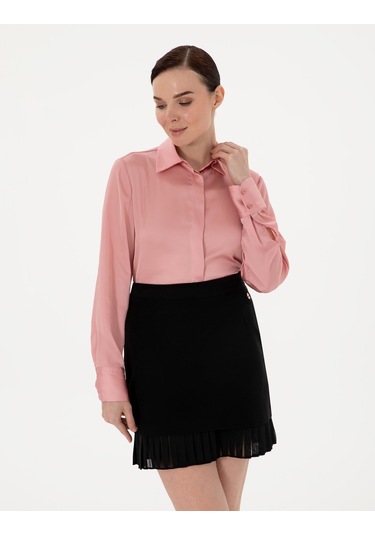 Pierre Cardin Kadın Pudra Gömlek Desenli 50313588-vr042 Pudra