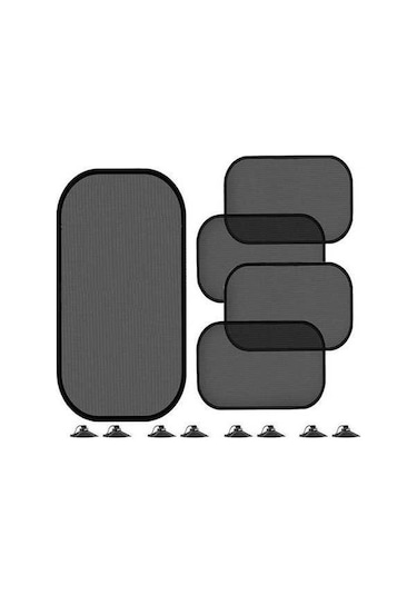 Tongxida Gözeneksiz Vantuz Araba Mesh Siyah Arka Blok+siyah Yan Blok X 4 Siyah Arka Blok+siyah Yan Blok X 4
