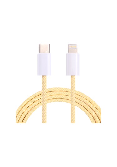 12w Pd Usb-c / Type-c - 8 Pin Veri Kablosu, Kablo Uzunluğu: 1m Sarı